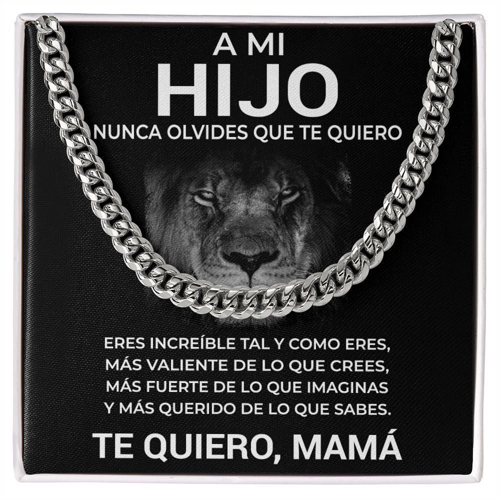 Collar cubano - A mi hijo - Nunca olvides que te quiero - Mamá