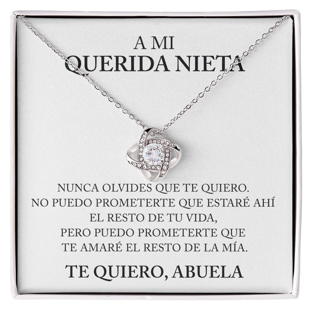 Collar Nudo de Amor - A Mi Querida Nieta - Te quiero, Abuela