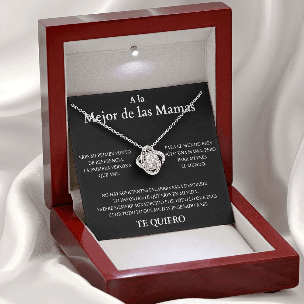 Collar Nudo de Amor - A la Mejor de Las Mamas ( Edición Negra )